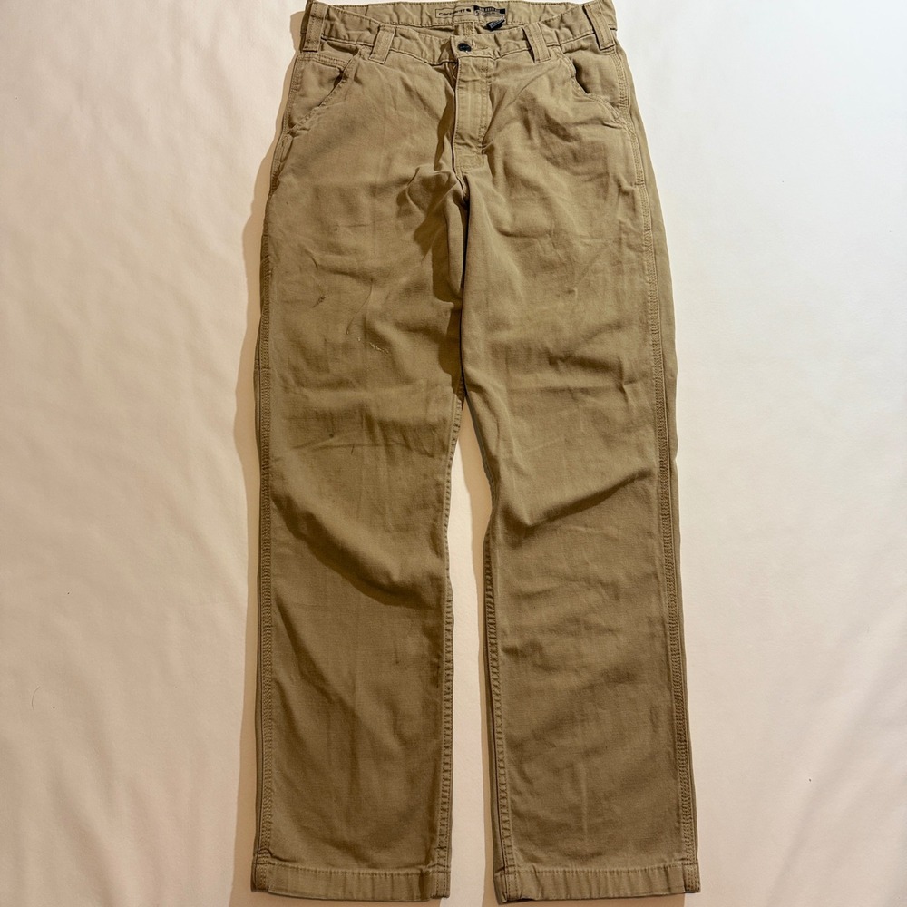 Carhartt Work Pants Men 32x32 Tan Rugged Flex Relaxed Fit 102291 253